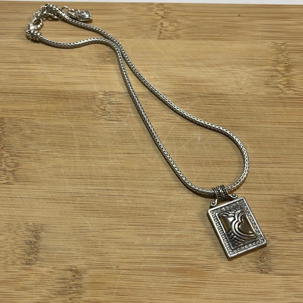Brighton mixed metals hearts crystal necklace